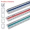 Better Office Products Triangular 12in Drafting/Architect Metal Ruler, Triple Side Color Coded, Imperial Scale Measurements 00341 - alternate 5
